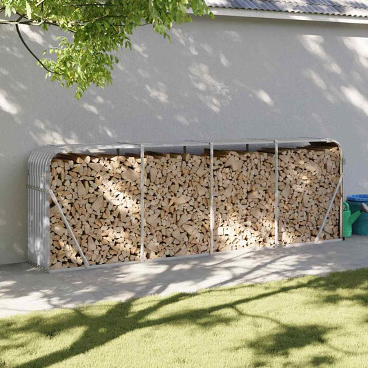 vidaXL Θήκη για Κορμούς Ανοιχτό Γκρι 300x45x100 εκ. από Γαλβανισμένο Ατσάλι