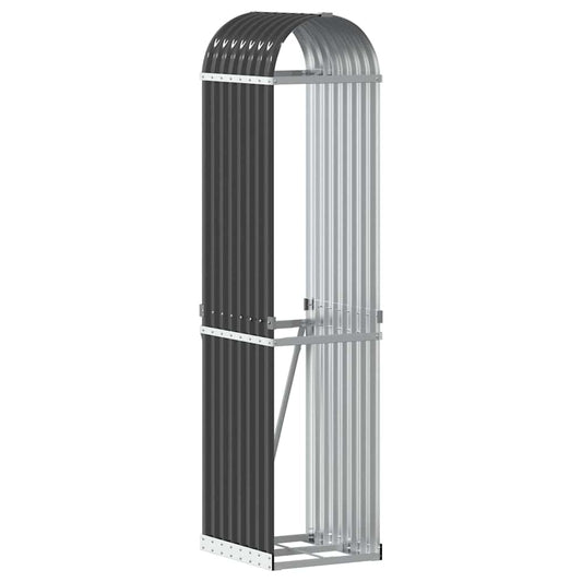 vidaXL Θήκη Κορμών Ανθρακί 40x45x170 εκ. από Γαλβανισμένο Ατσάλι
