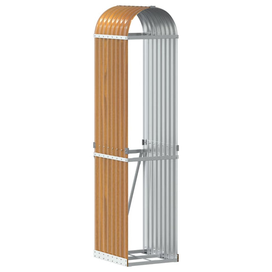vidaXL Ξυλοθήκη Ξύλινη Όψη 40x45x170 εκ. από Γαλβανισμένο Ατσάλι