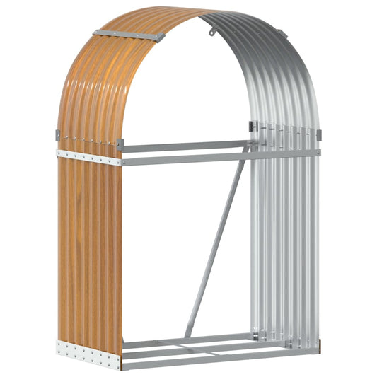 vidaXL Ξυλοθήκη Ξύλινη Όψη 80x45x120 εκ. από Γαλβανισμένο Ατσάλι