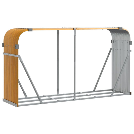 vidaXL Ξυλοθήκη Ξύλινη Όψη 180x45x100 εκ. από Γαλβανισμένο Ατσάλι