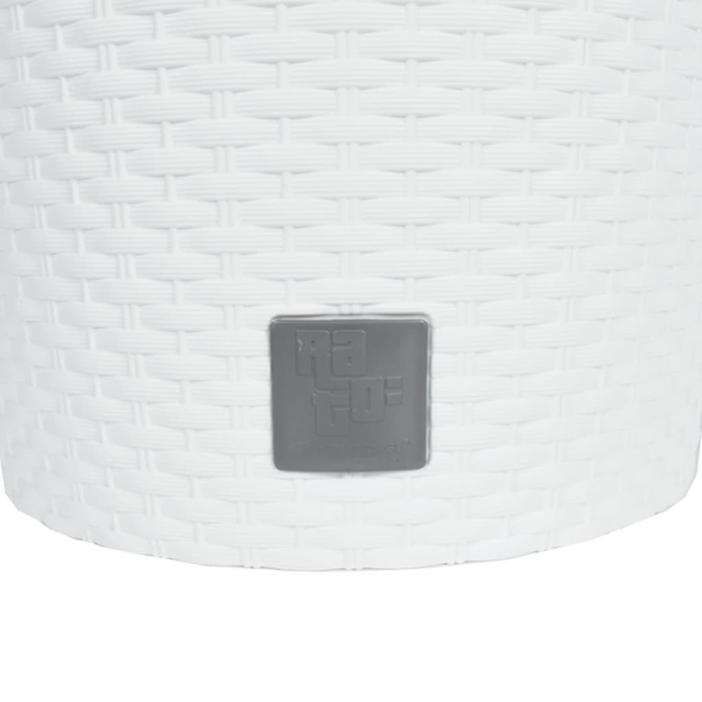 vidaXL Γλάστρα με Αφαιρουμ. Εσωτερικό Λευκή 15/15,3 Λίτρων PP/Ρατάν