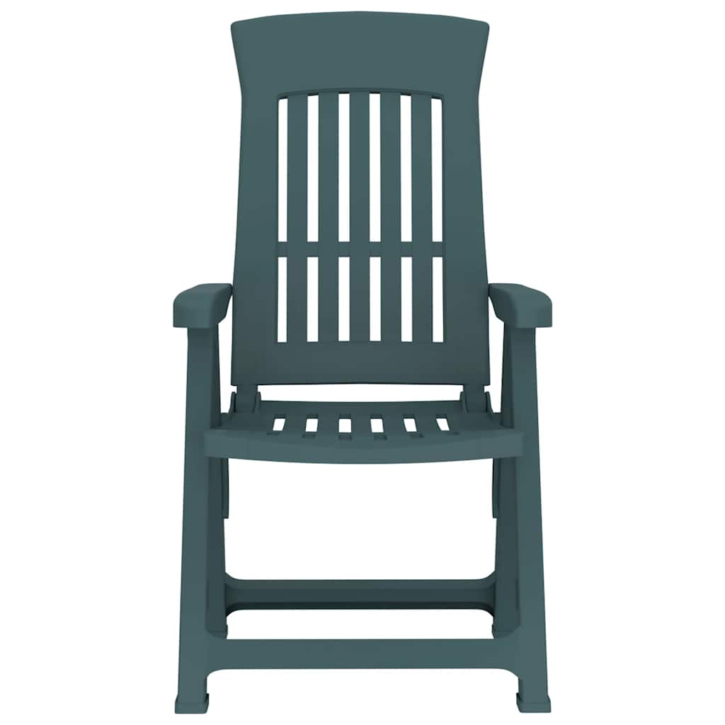 vidaXL Ανακλινόμενες Καρέκλες Κήπου 2 τεμ. Πράσινες από Πολυπροπυλένιο