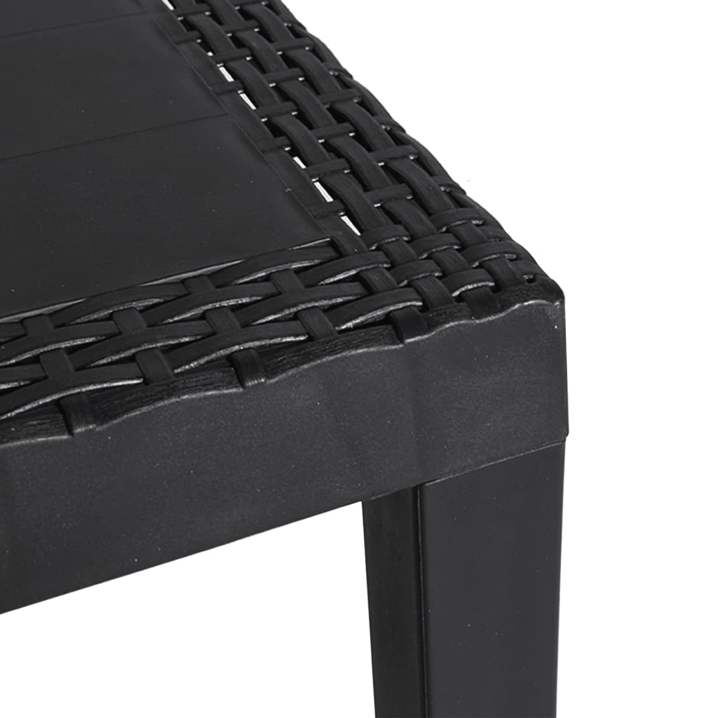 vidaXL Τραπέζι Κήπου Ανθρακί 59 x 47 x 40 εκ. Πολυπροπυλένιο