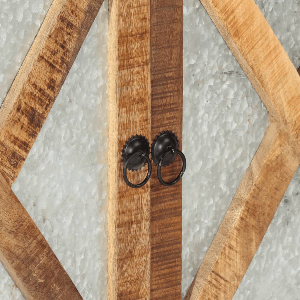 vidaXL Μπουφές 80x30x71 εκ. Μασίφ Ακατέργαστο Ξύλο Μάνγκο και Μέταλλο