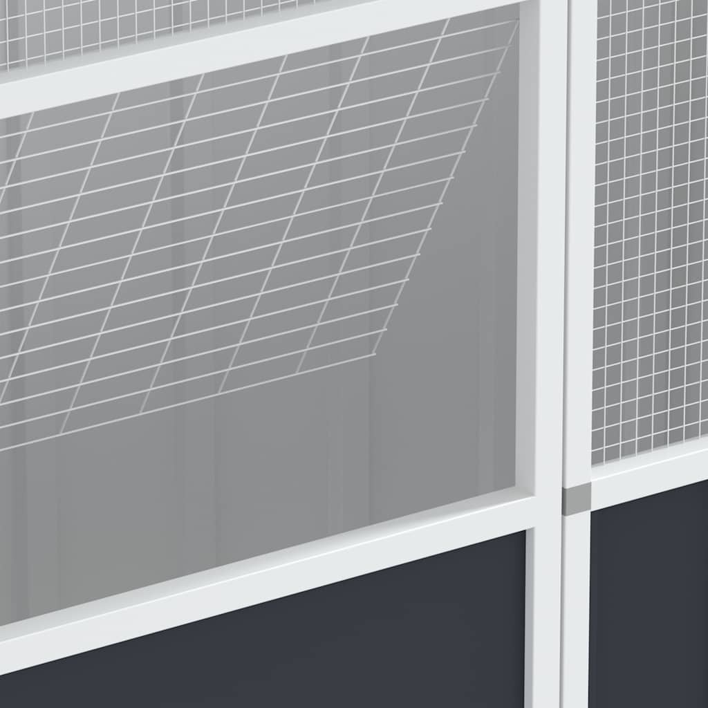 vidaXL Κλουβί Πουλιών Ανθρακί 215x78x200 εκ. από Γαλβανισμένο Χάλυβα