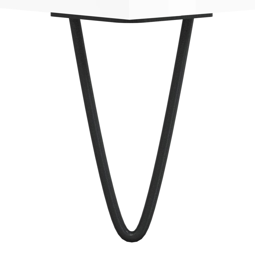 vidaXL Κομοδίνο Γυαλ. Λευκό 40 x 30 x 50 εκ. από Επεξεργασμένο Ξύλο