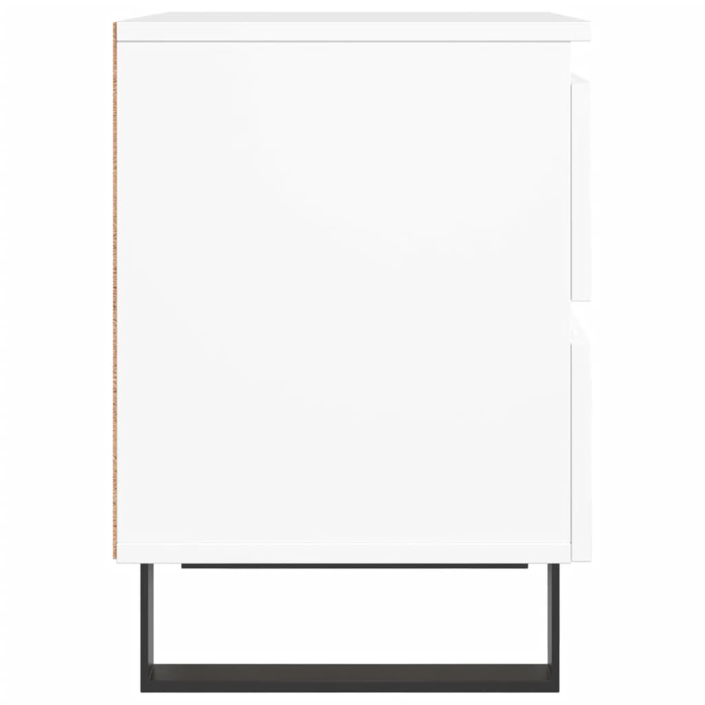vidaXL Κομοδίνα Λευκά 2 τεμ. 40 x 35 x 50 εκ. από Επεξεργασμένο Ξύλο