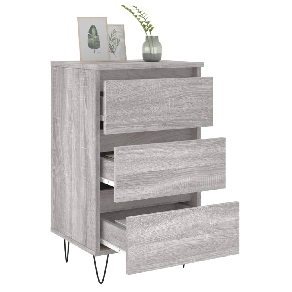 vidaXL Κομοδίνο Γκρι Sonoma 40 x 35 x 69 εκ. από Επεξεργασμένο Ξύλο