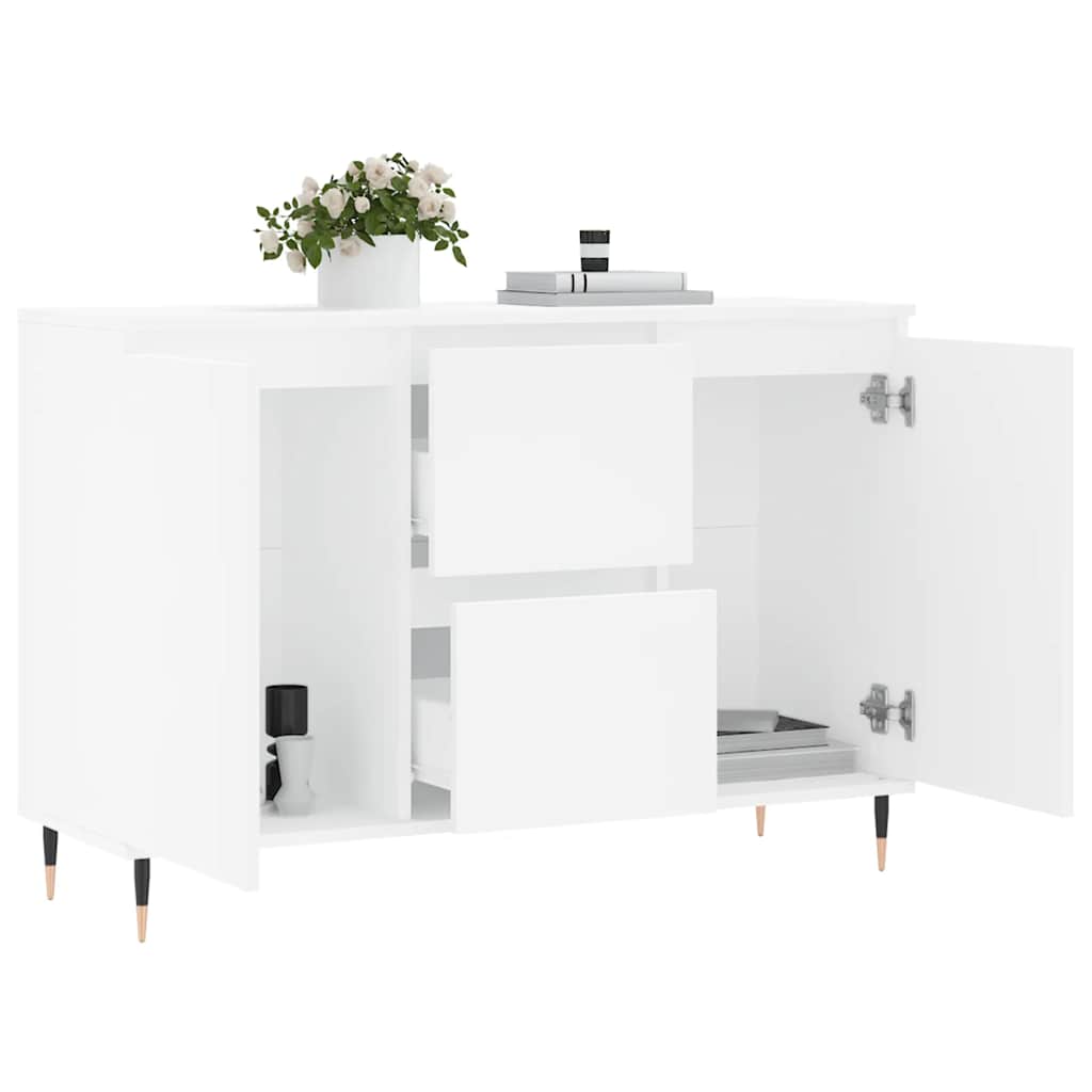vidaXL Μπουφές Λευκός 101,5 x 35 x 70 εκ. από Επεξεργασμένο Ξύλο