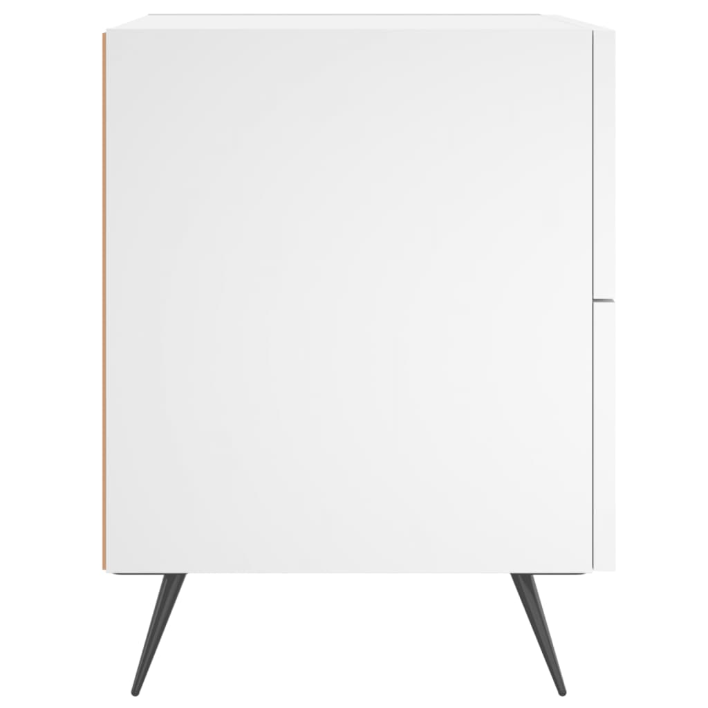 vidaXL Κομοδίνο Λευκό 40 x 35 x 47,5 εκ. από Επεξεργασμένο Ξύλο
