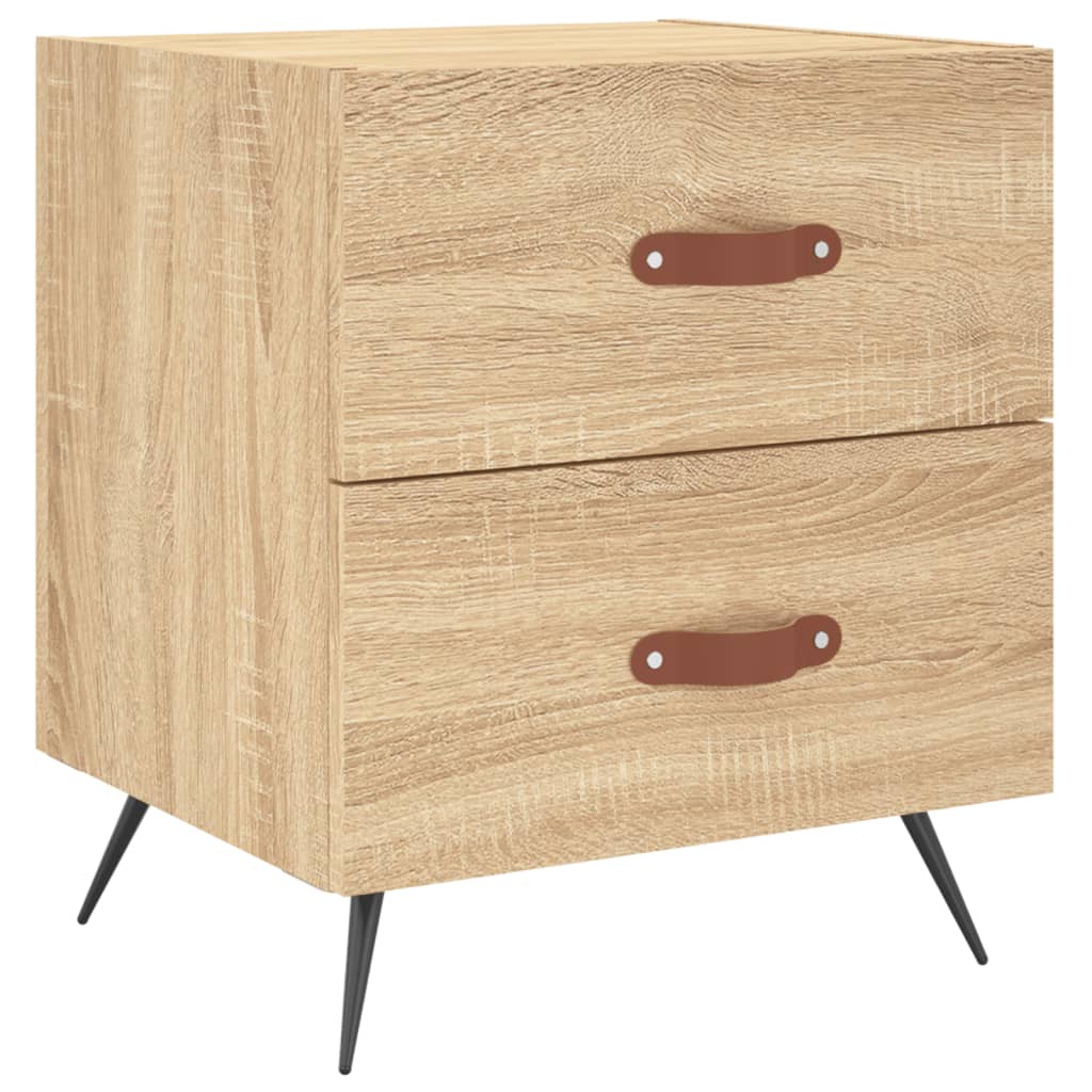 vidaXL Κομοδίνα 2 τεμ. Sonoma Δρυς 40 x 35 x 47,5 εκ. Επεξεργ. Ξύλο
