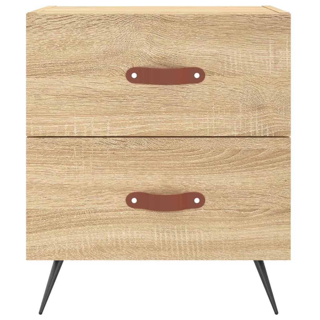 vidaXL Κομοδίνα 2 τεμ. Sonoma Δρυς 40 x 35 x 47,5 εκ. Επεξεργ. Ξύλο