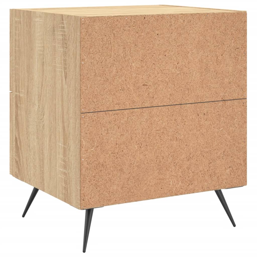 vidaXL Κομοδίνα 2 τεμ. Sonoma Δρυς 40 x 35 x 47,5 εκ. Επεξεργ. Ξύλο