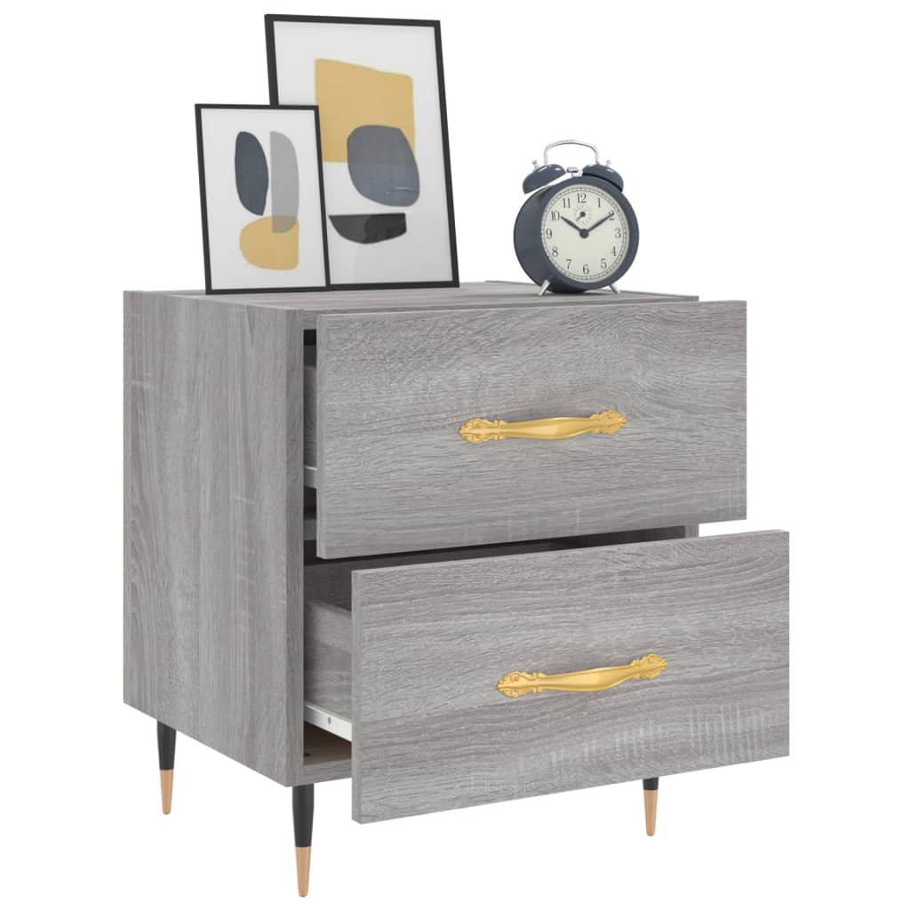 vidaXL Κομοδίνο Γκρι Sonoma 40 x 35 x 47,5 εκ. από Επεξεργασμένο Ξύλο