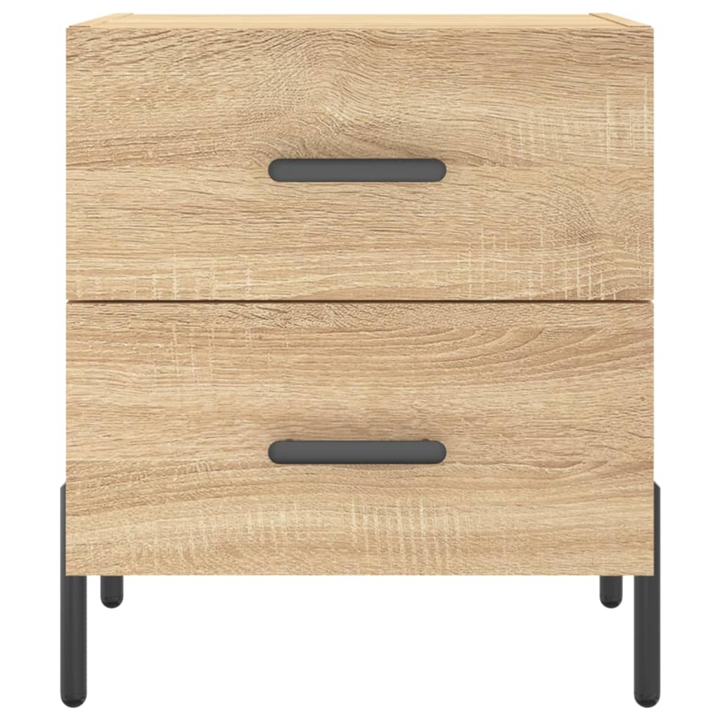 vidaXL Κομοδίνα 2 τεμ. Sonoma Δρυς 40 x 35 x 47,5 εκ. Επεξεργ. Ξύλο