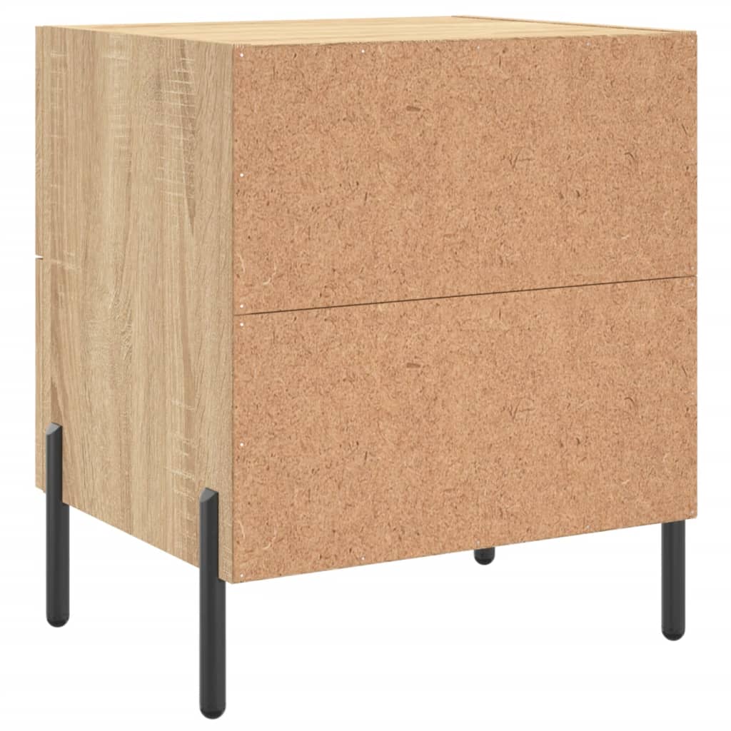 vidaXL Κομοδίνα 2 τεμ. Sonoma Δρυς 40 x 35 x 47,5 εκ. Επεξεργ. Ξύλο