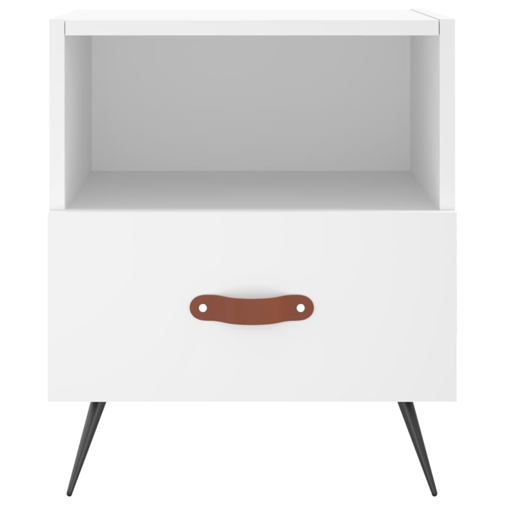 vidaXL Κομοδίνο Λευκό 40 x 35 x 47,5 εκ. από Επεξεργασμένο Ξύλο