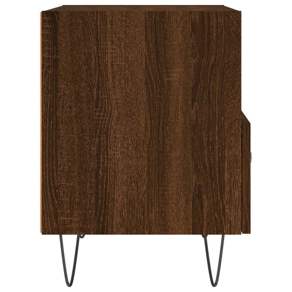 vidaXL Κομοδίνα 2 τεμ. Καφέ Δρυς 40 x 35 x 47,5 εκ. από Επεξεργ. Ξύλο