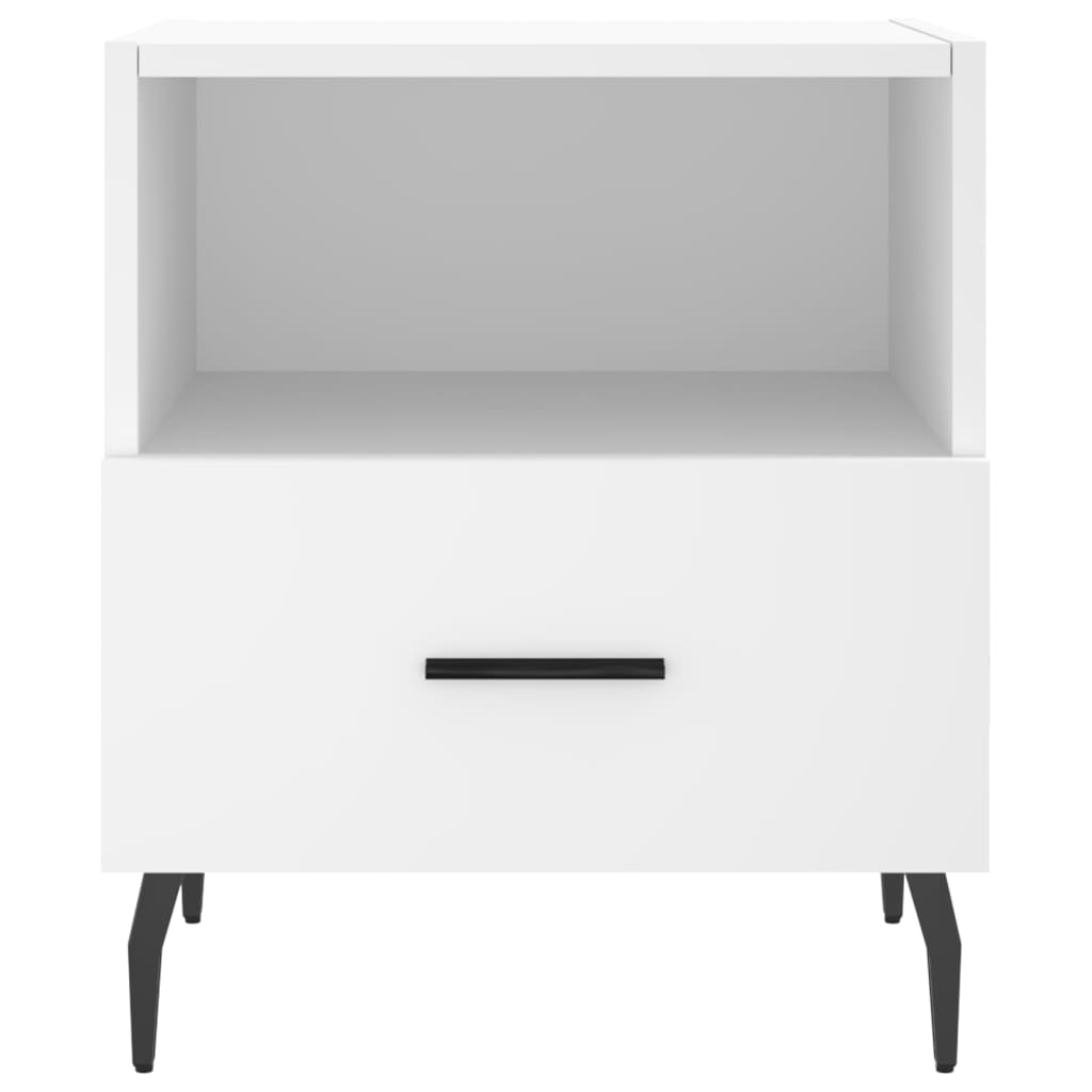 vidaXL Κομοδίνα 2 τεμ. Λευκά 40 x 35 x 47,5 εκ. από Επεξεργασμένο Ξύλο