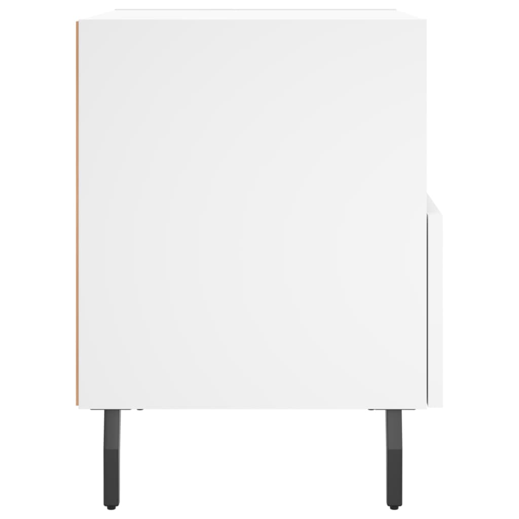 vidaXL Κομοδίνα 2 τεμ. Λευκά 40 x 35 x 47,5 εκ. από Επεξεργασμένο Ξύλο