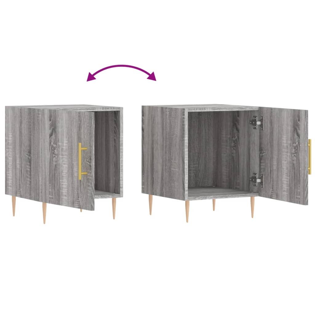 vidaXL Κομοδίνο Γκρι Sonoma 40 x 40 x 50 εκ. από Επεξεργασμένο Ξύλο