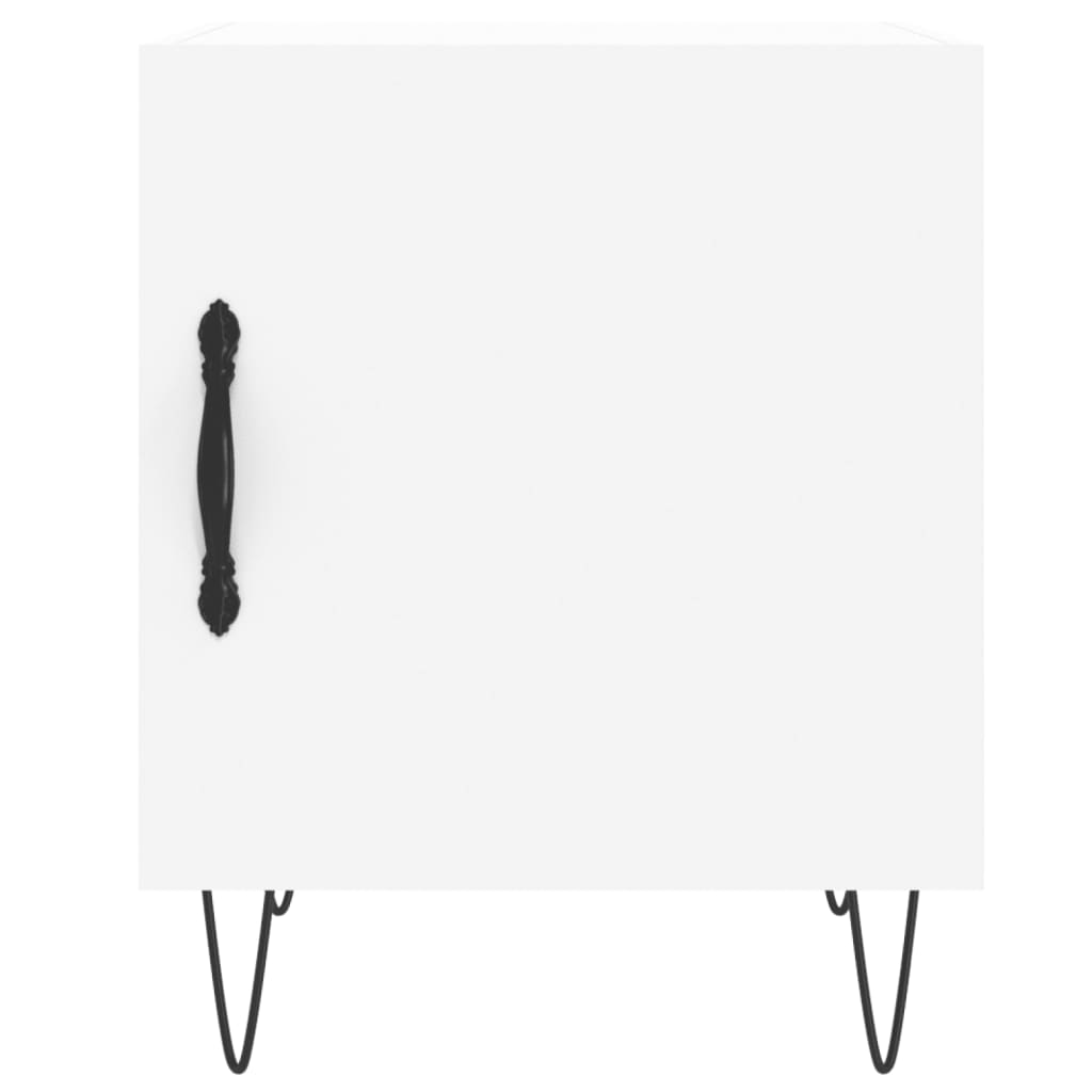 vidaXL Κομοδίνο Λευκό 40 x 40 x 50 εκ. από Επεξεργασμένο Ξύλο