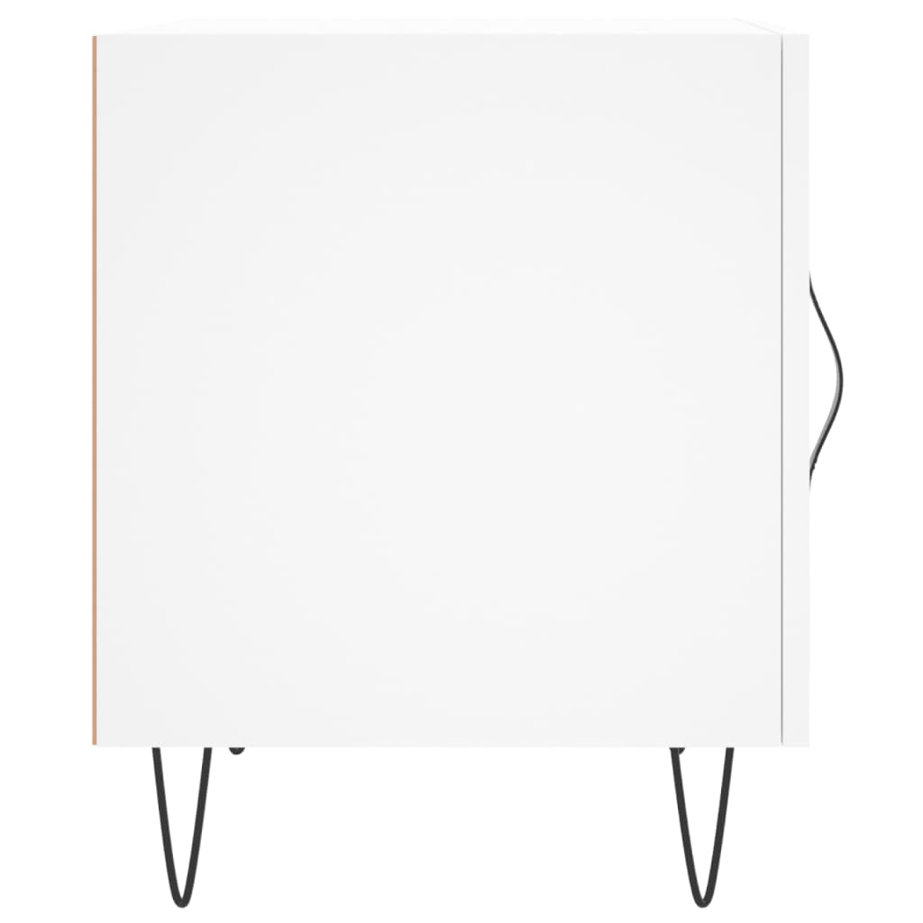 vidaXL Κομοδίνο Λευκό 40 x 40 x 50 εκ. από Επεξεργασμένο Ξύλο