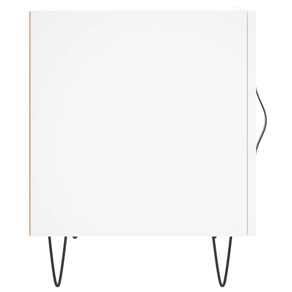 vidaXL Κομοδίνα 2 τεμ. Λευκά 40 x 40 x 50 εκ. από Επεξεργασμένο Ξύλο