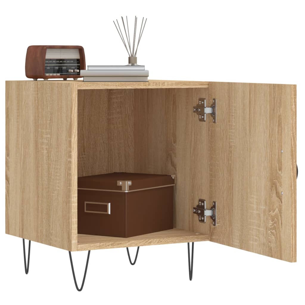 vidaXL Κομοδίνο Sonoma Δρυς 40 x 40 x 50 εκ. από Επεξεργασμένο Ξύλο