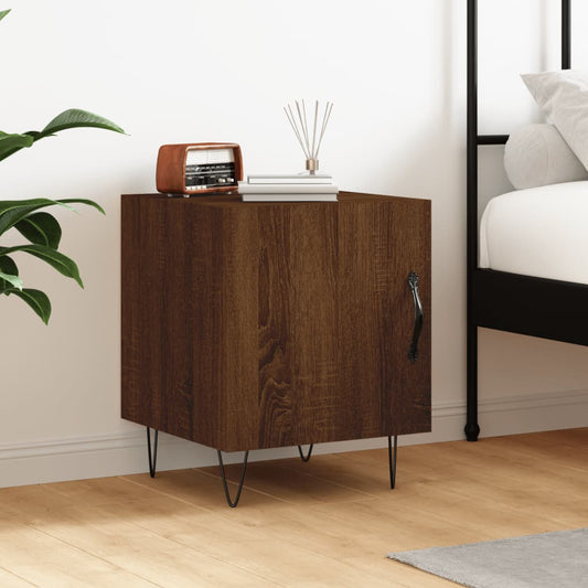 vidaXL Κομοδίνο Καφέ Δρυς 40 x 40 x 50 εκ. από Επεξεργασμένο Ξύλο