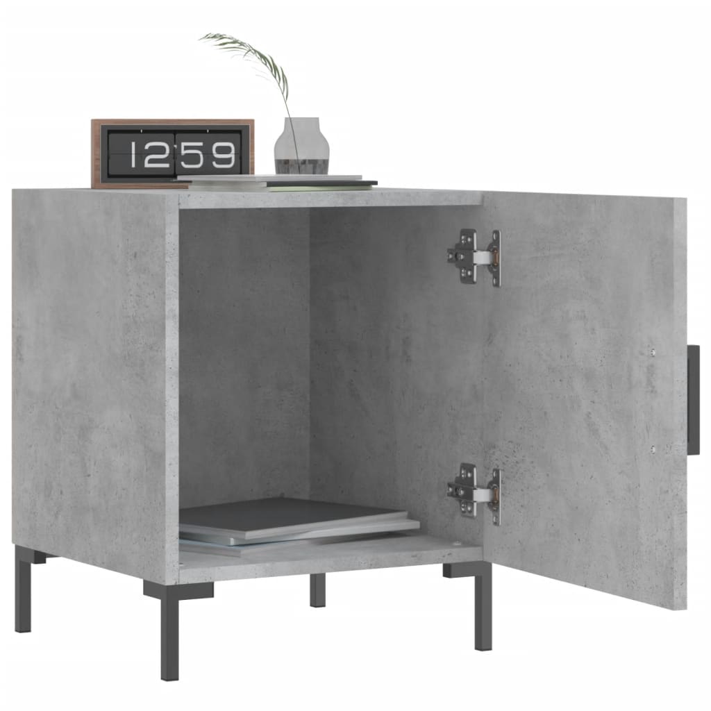 vidaXL Κομοδίνο Γκρι Σκυροδ. 40 x 40 x 50 εκ. από Επεξεργασμένο Ξύλο