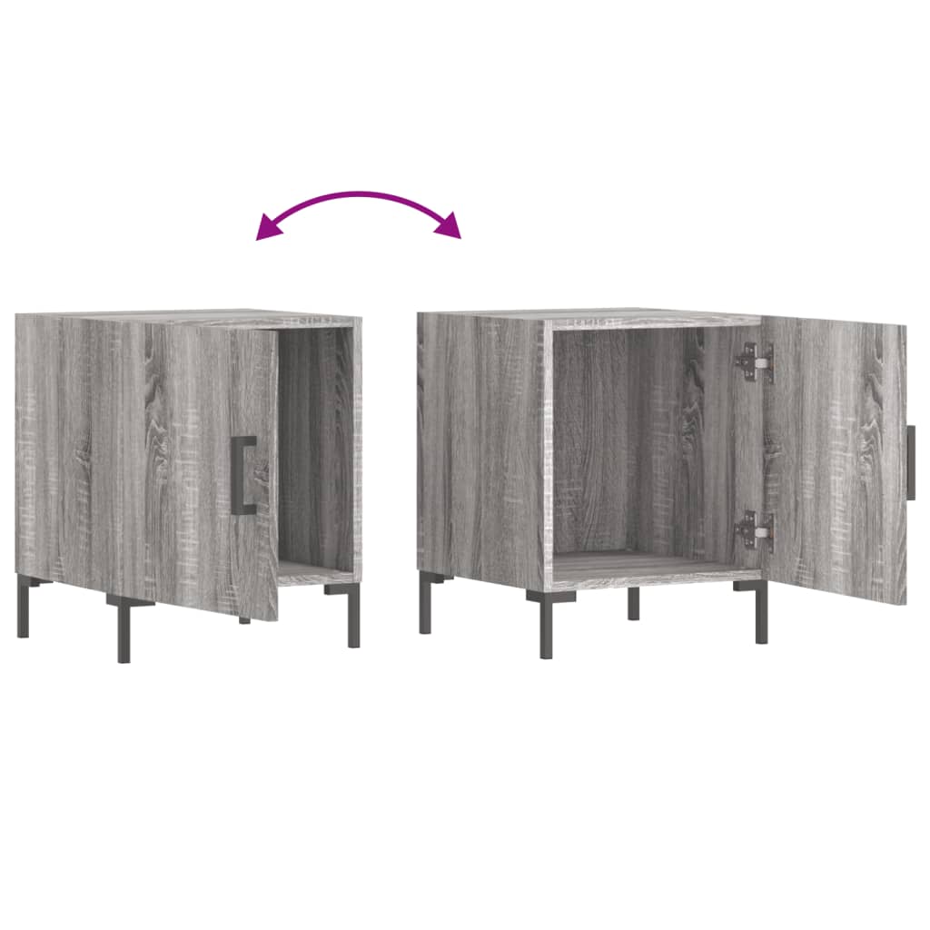 vidaXL Κομοδίνο Γκρι Sonoma 40 x 40 x 50 εκ. από Επεξεργασμένο Ξύλο