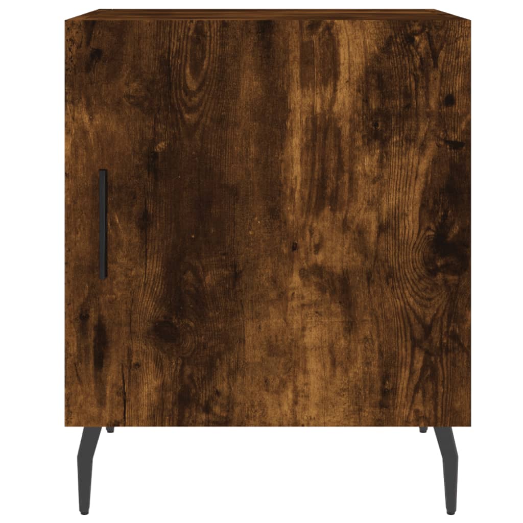 vidaXL Κομοδίνα 2 τεμ. Καπνιστή Δρυς 40x40x50 εκ. από Επεξεργ. Ξύλο