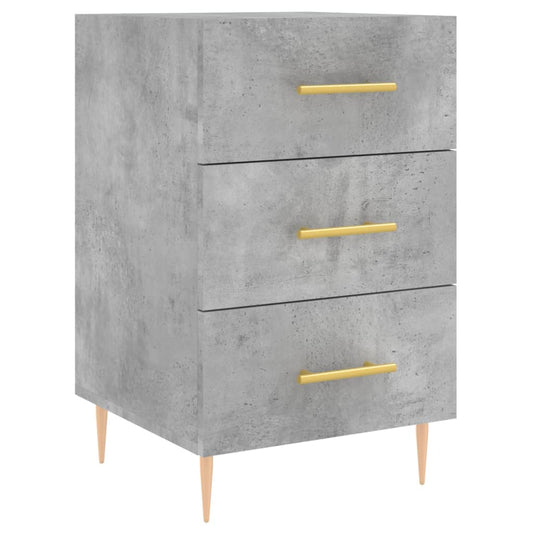 vidaXL Κομοδίνο Γκρι Σκυροδέματος 40x40x66 εκ. από Επεξεργασμένο Ξύλο