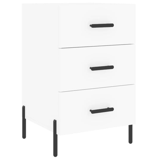 vidaXL Κομοδίνο Λευκό 40 x 40 x 66 εκ. από Επεξεργασμένο Ξύλο