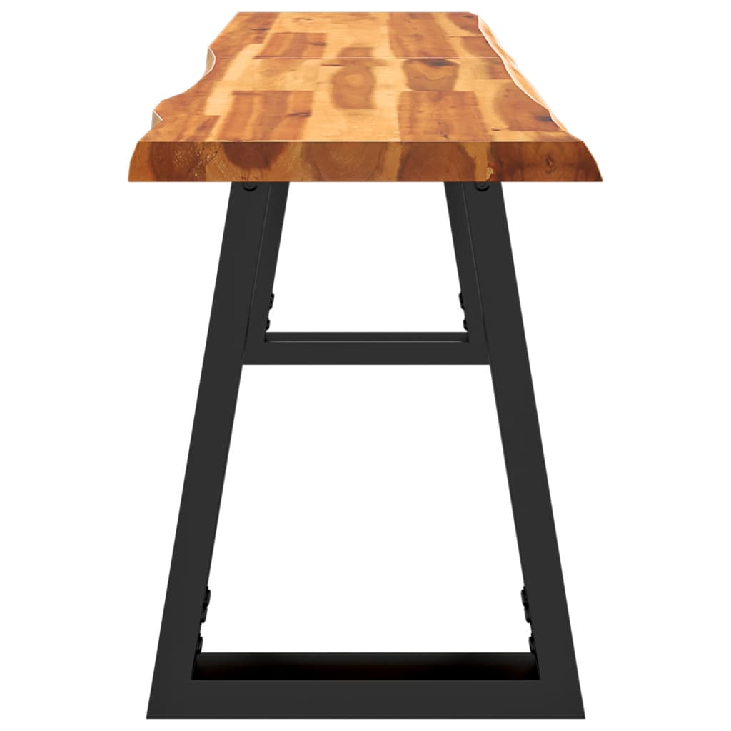 vidaXL Πάγκος με Τεχνοτροπία Live Edge 140 εκ. από Μασίφ Ξύλο Ακακίας