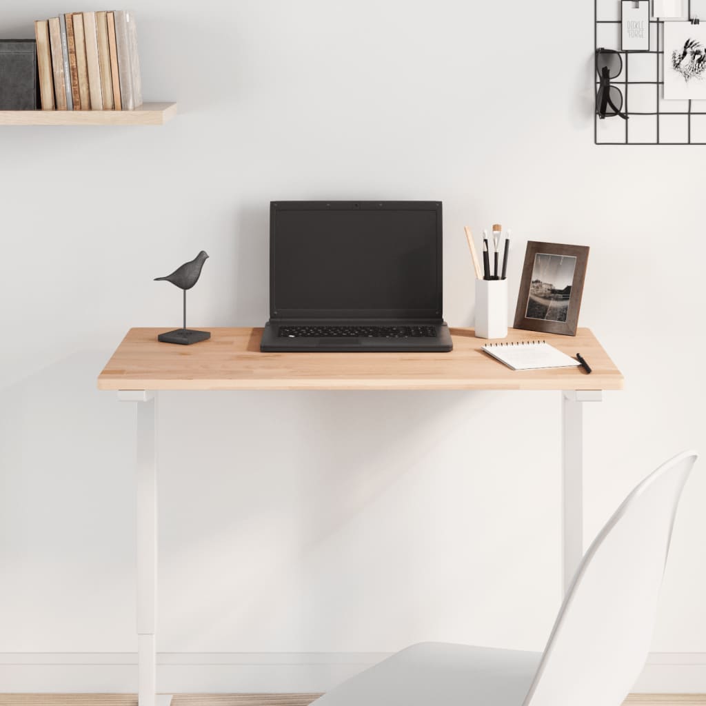 vidaXL Επιφάνεια Τραπεζιού Ορθογώνια 80x40x1,5 εκ. Μασίφ Ξύλο Οξιάς