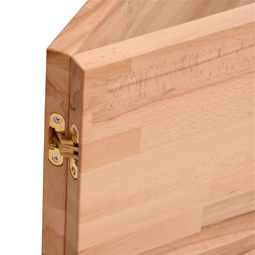 vidaXL Πάγκος Εργασίας 200x55x81,5εκ. από Μασίφ Ξύλο Οξιάς και Μέταλλο