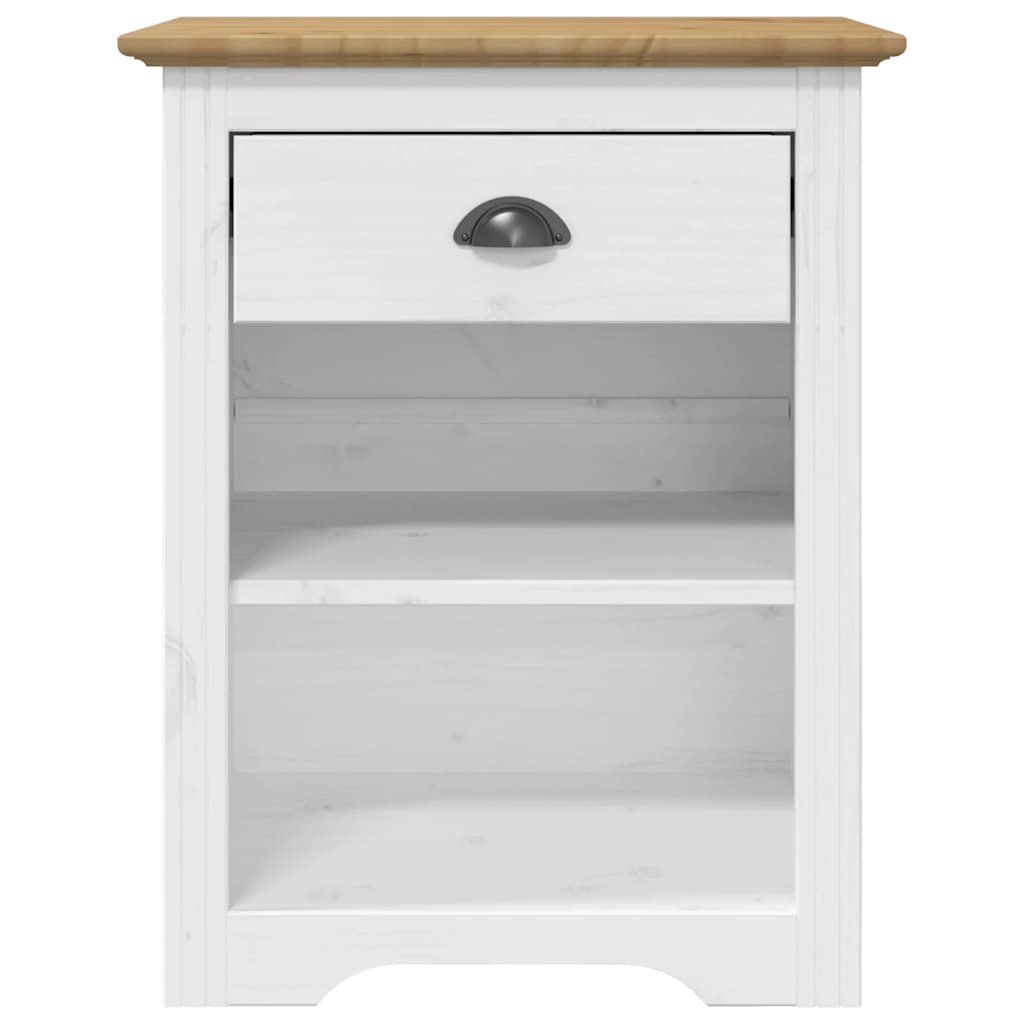 vidaXL Κομοδίνο BODO Καφέ 53 x 38,5 x 67 εκ. από Μασίφ Ξύλο Πεύκου