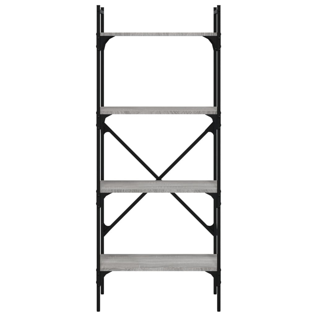 vidaXL Βιβλιοθήκη 4 Επιπέδων Γκρι Sonoma 56x31,5x138,5 εκ. Επεξ. Ξύλο