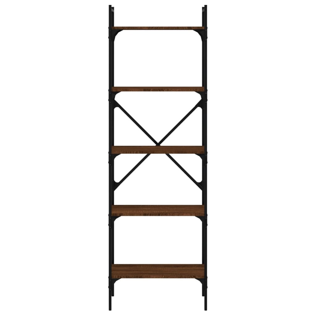 vidaXL Βιβλιοθήκη 5 Επιπέδων Καφέ Δρυς 56x31,5x174 εκ. Επεξ. Ξύλο
