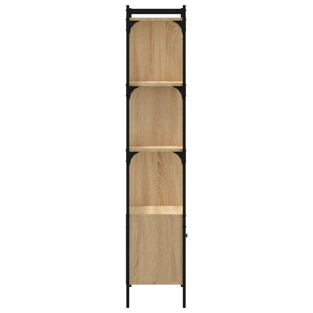 vidaXL Βιβλιοθήκη με Πόρτα Sonoma Δρυς 44,5x30x154,5 εκ. Επεξ. Ξύλο