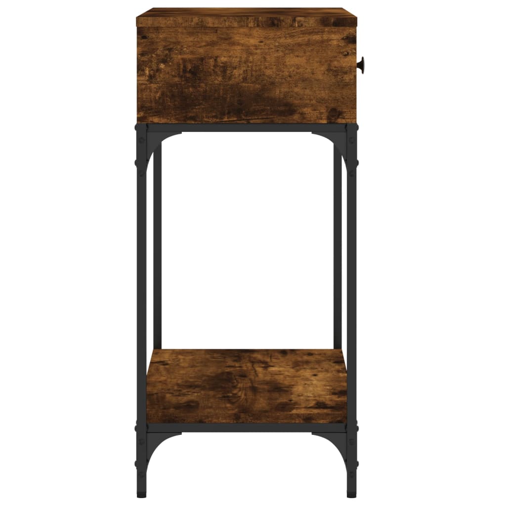 vidaXL Τραπέζι Κονσόλα Καπνιστή Δρυς 75x34,5x75 εκ. Επεξεργ. Ξύλο