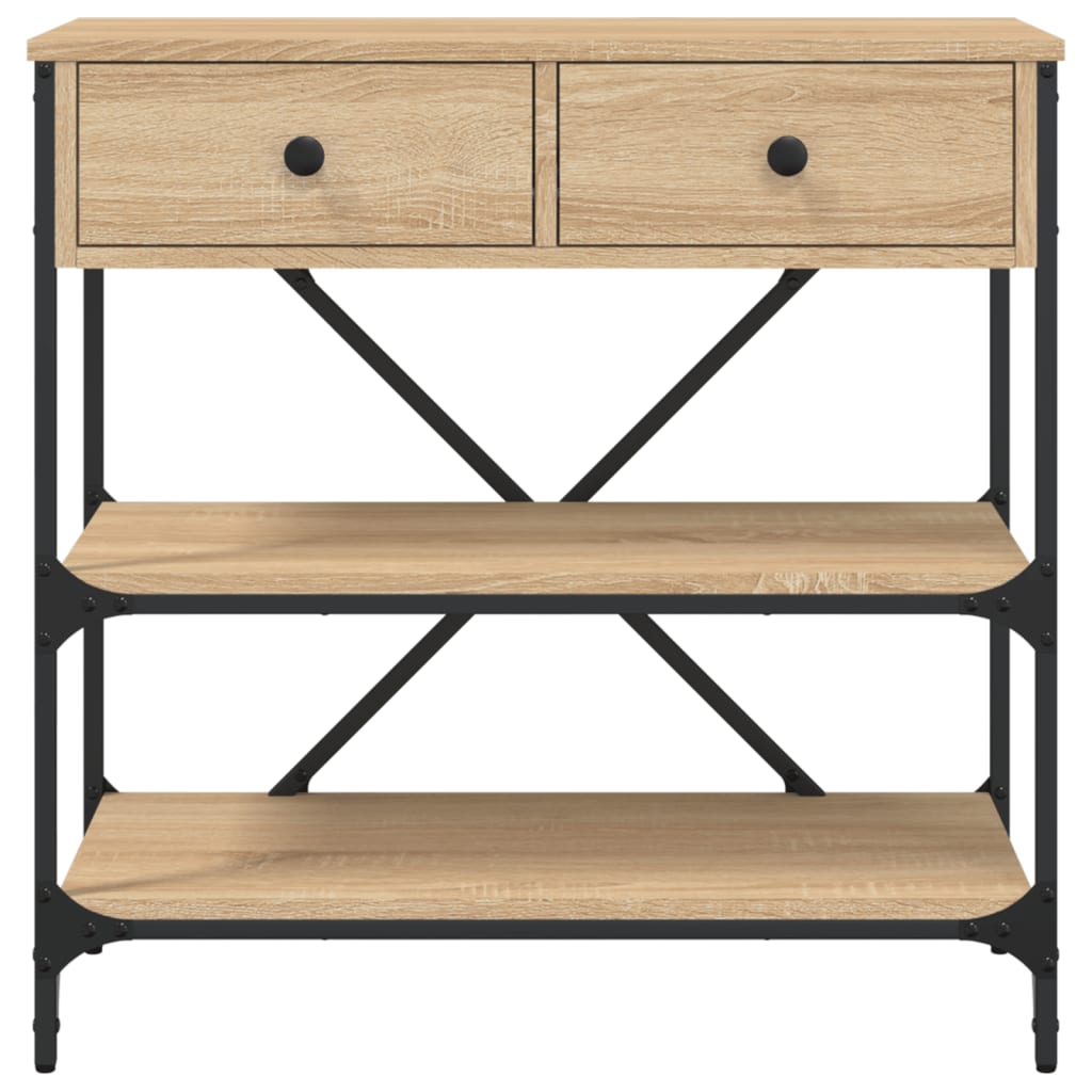 vidaXL Τραπέζι Κονσόλα Sonoma Δρυς 75x34,5x75 εκ. Επεξεργασμένο Ξύλο