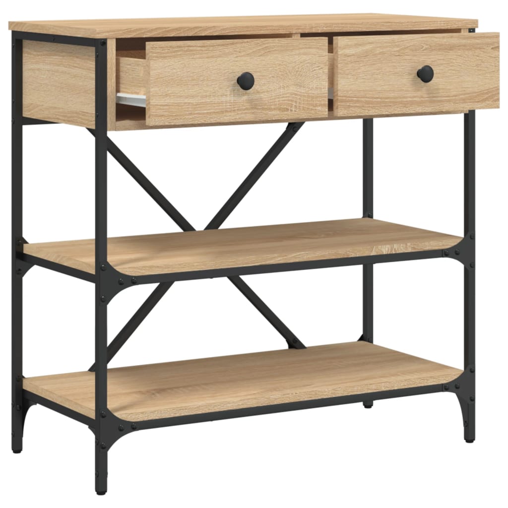 vidaXL Τραπέζι Κονσόλα Sonoma Δρυς 75x34,5x75 εκ. Επεξεργασμένο Ξύλο