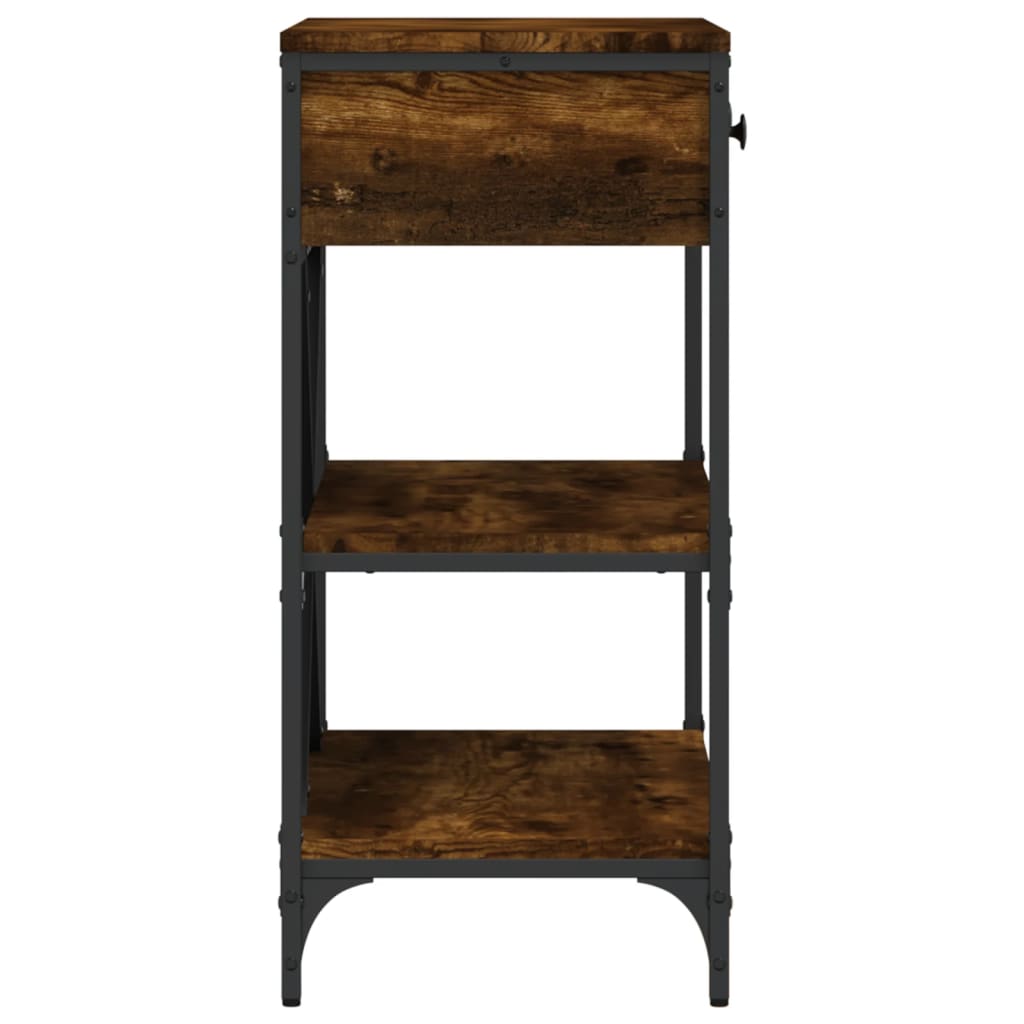 vidaXL Τραπέζι Κονσόλα Καπνιστή Δρυς 75x34,5x75 εκ. Επεξεργ. Ξύλο