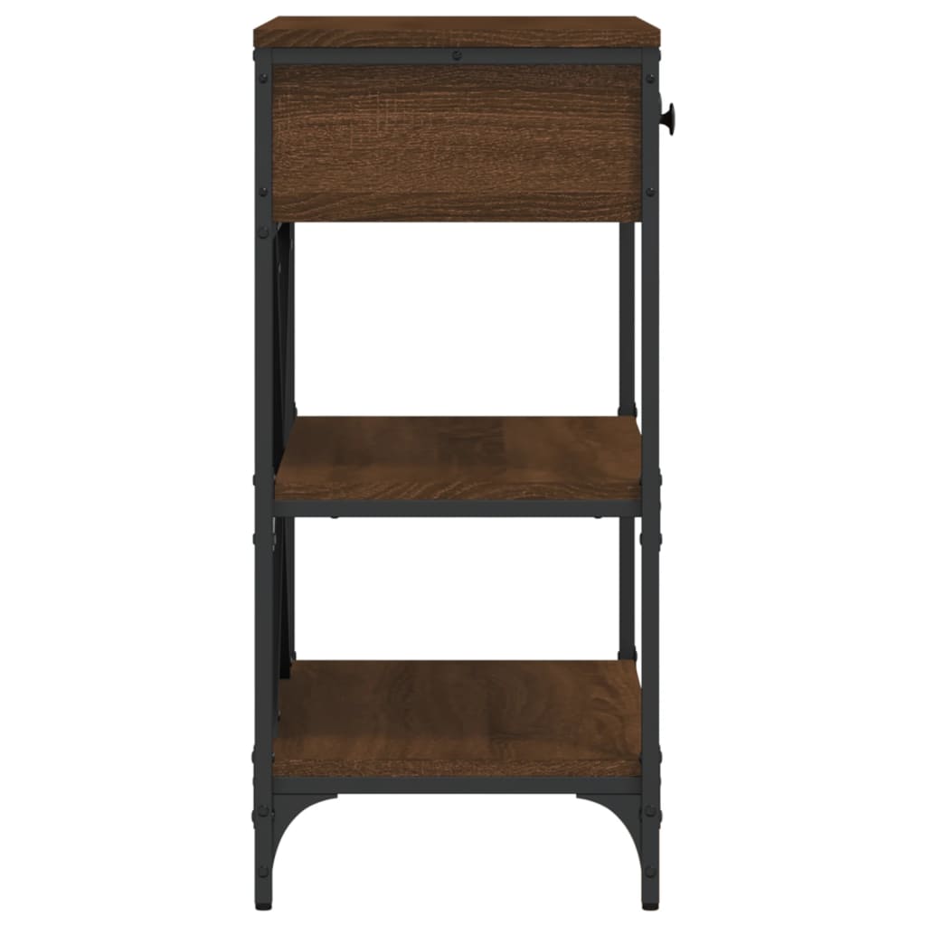 vidaXL Τραπέζι Κονσόλα Καφέ Δρυς 75x34,5x75 εκ. Επεξεργασμένο Ξύλο