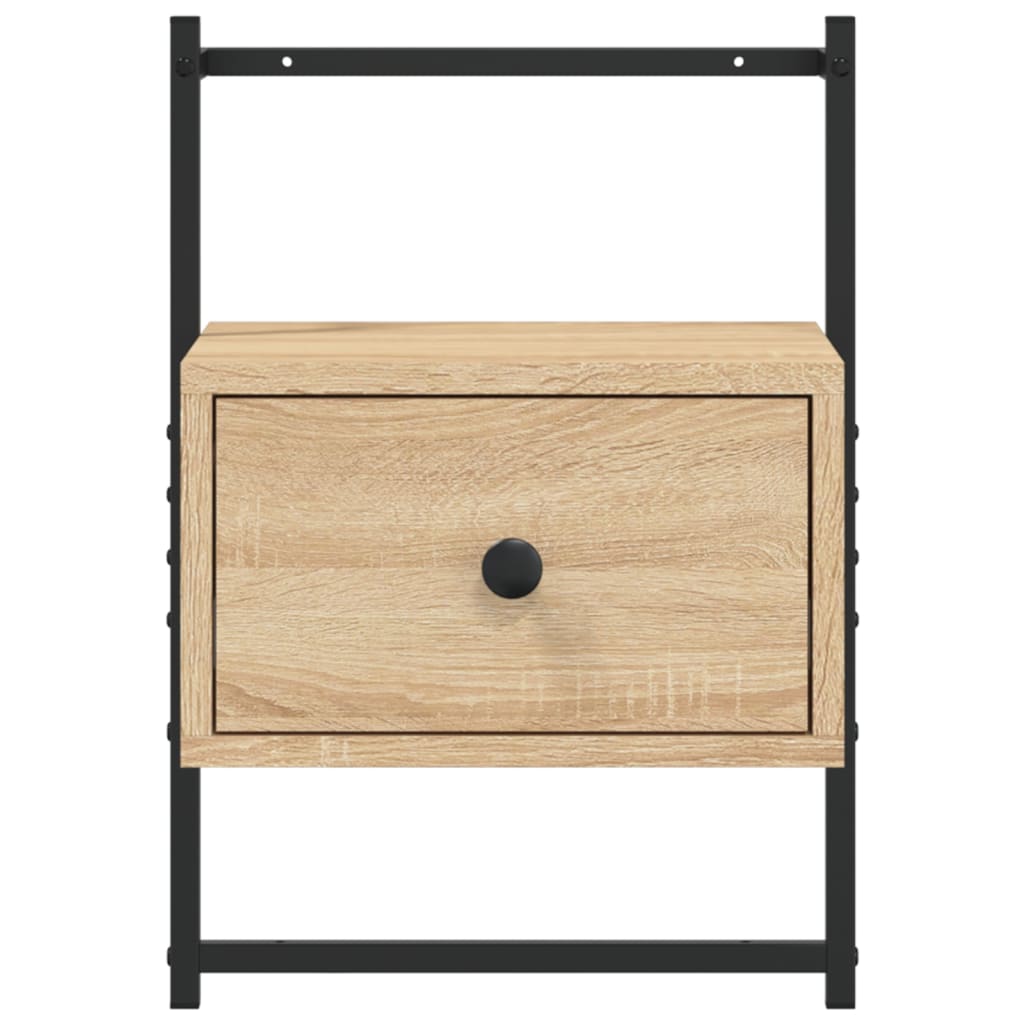 vidaXL Κομοδίνο Επιτοίχιο Sonoma Δρυς 35x30x51 εκ. από Επεξεργ. Ξύλο