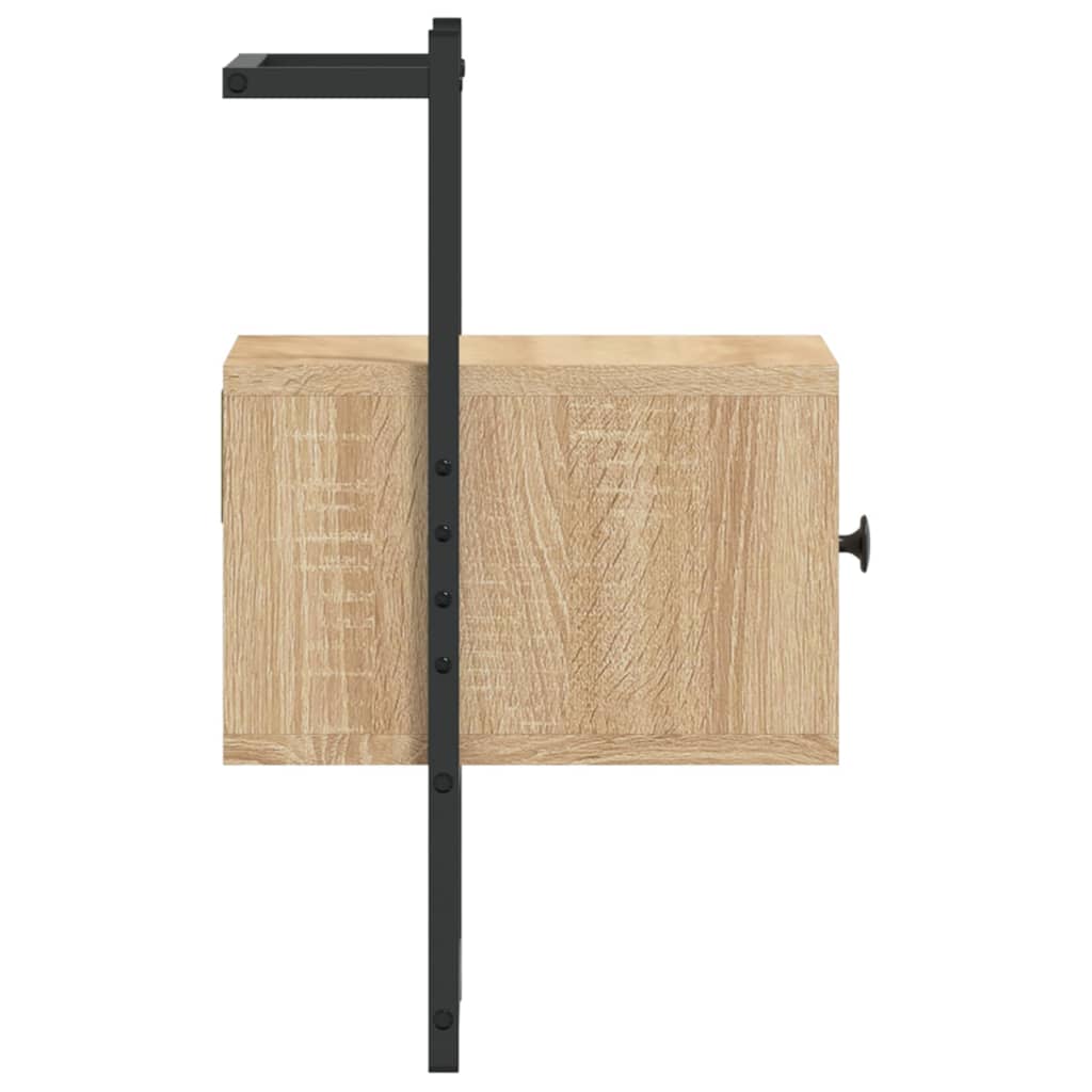 vidaXL Κομοδίνο Επιτοίχιο Sonoma Δρυς 35x30x51 εκ. από Επεξεργ. Ξύλο